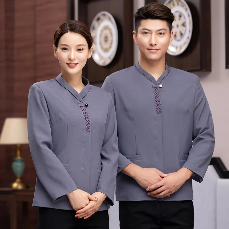 

Hotel Room Cleaning Uniform Long Sleeve Autumn Winter Outfit Mall Community Property Cleaner Hospital Women's Cleaning Workwear