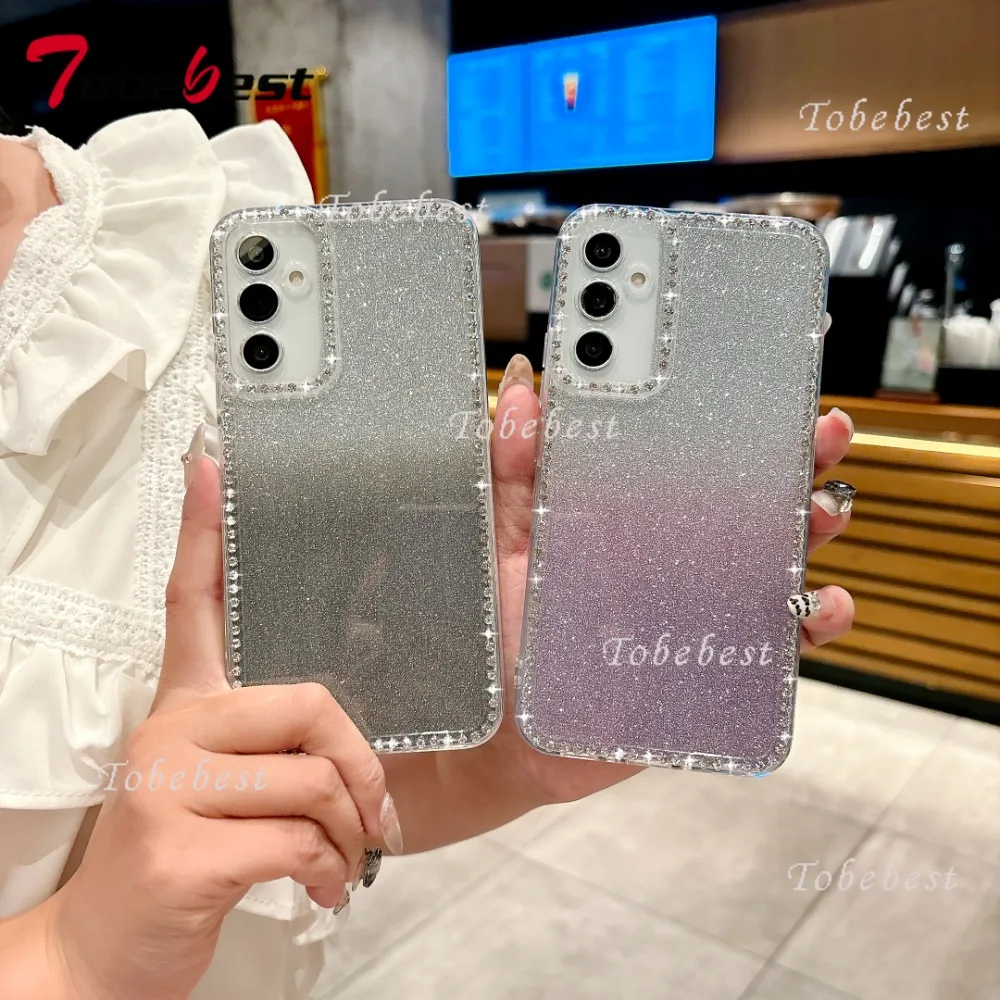 Bling Glitzer Diamant Silikonhülle für Samsung Galaxy A16 A26 A36 A56 A06 A15 A25 A35 A55 A14 A24 A34 A54 5G Transparente Abdeckung