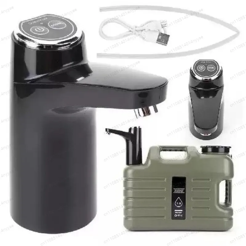 11L Camping Water Jug with Faucet & USB Pump, Portable Large Capacity Outdoor Water Dispenser
