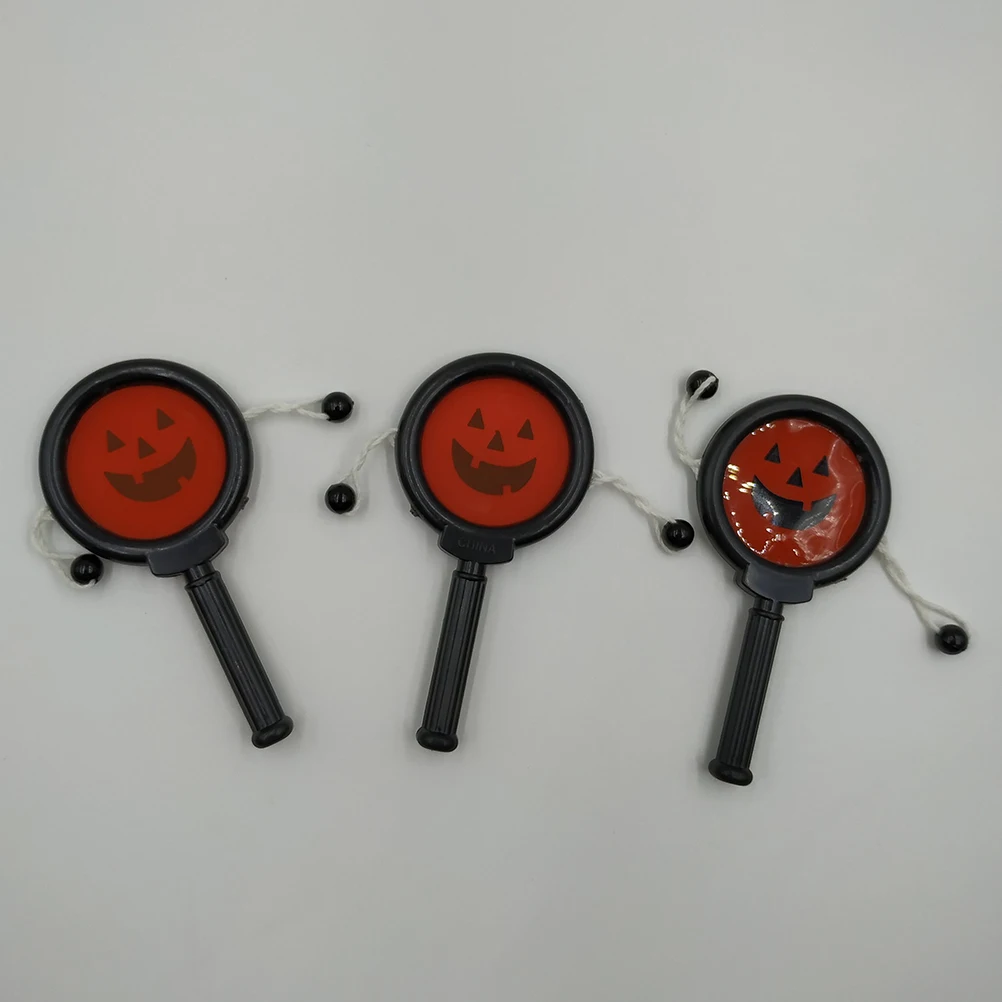 10 ชิ้นฟักทอง Rattle ฮาโลวีนกลองจีนแบบดั้งเดิมของเล่นเขย่าสําหรับทารกพรหม