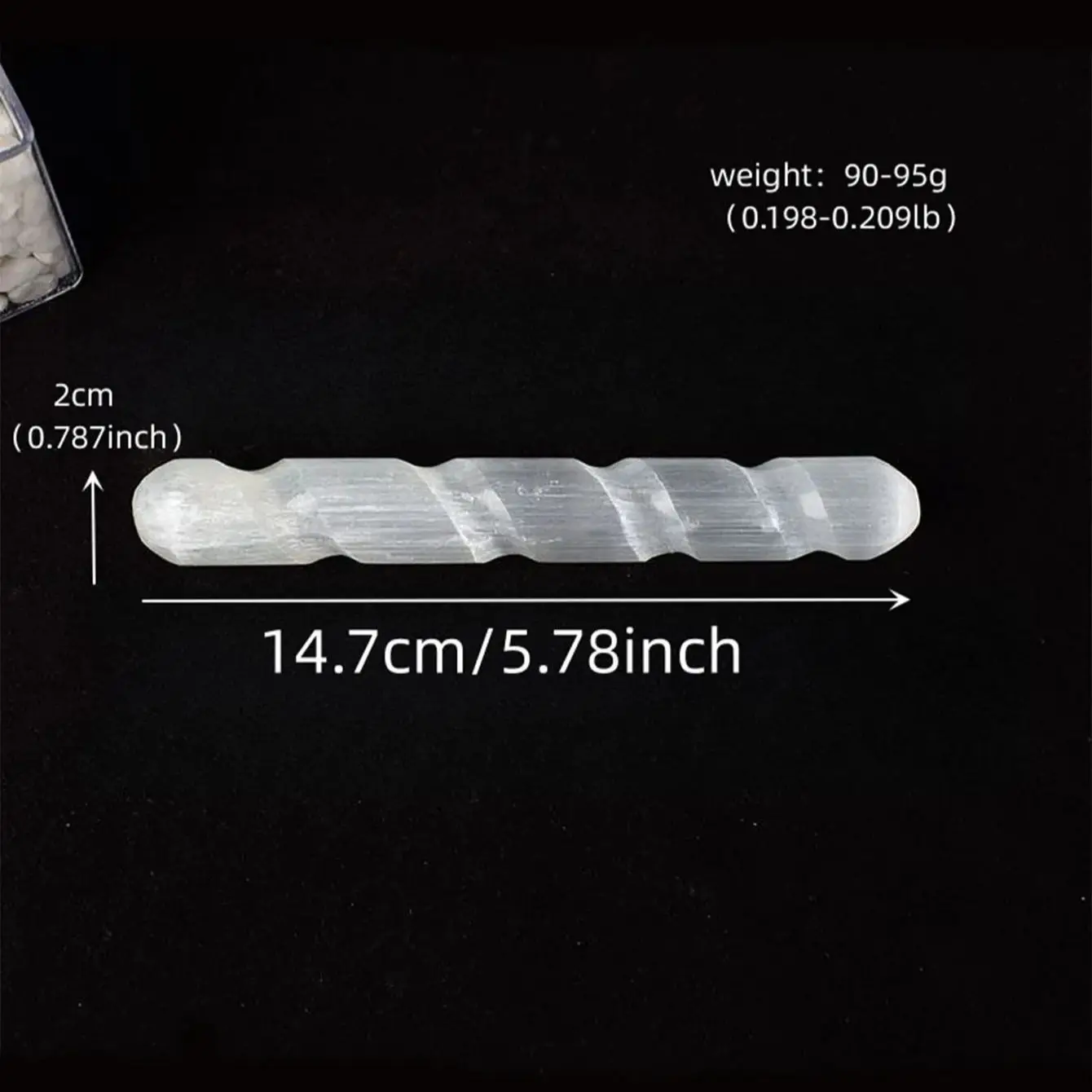 1PC Natural Selenite Polished Stick Yoga Reiki Plaster White Gypsum Stick Meditation Stone For Home Decoration Gift