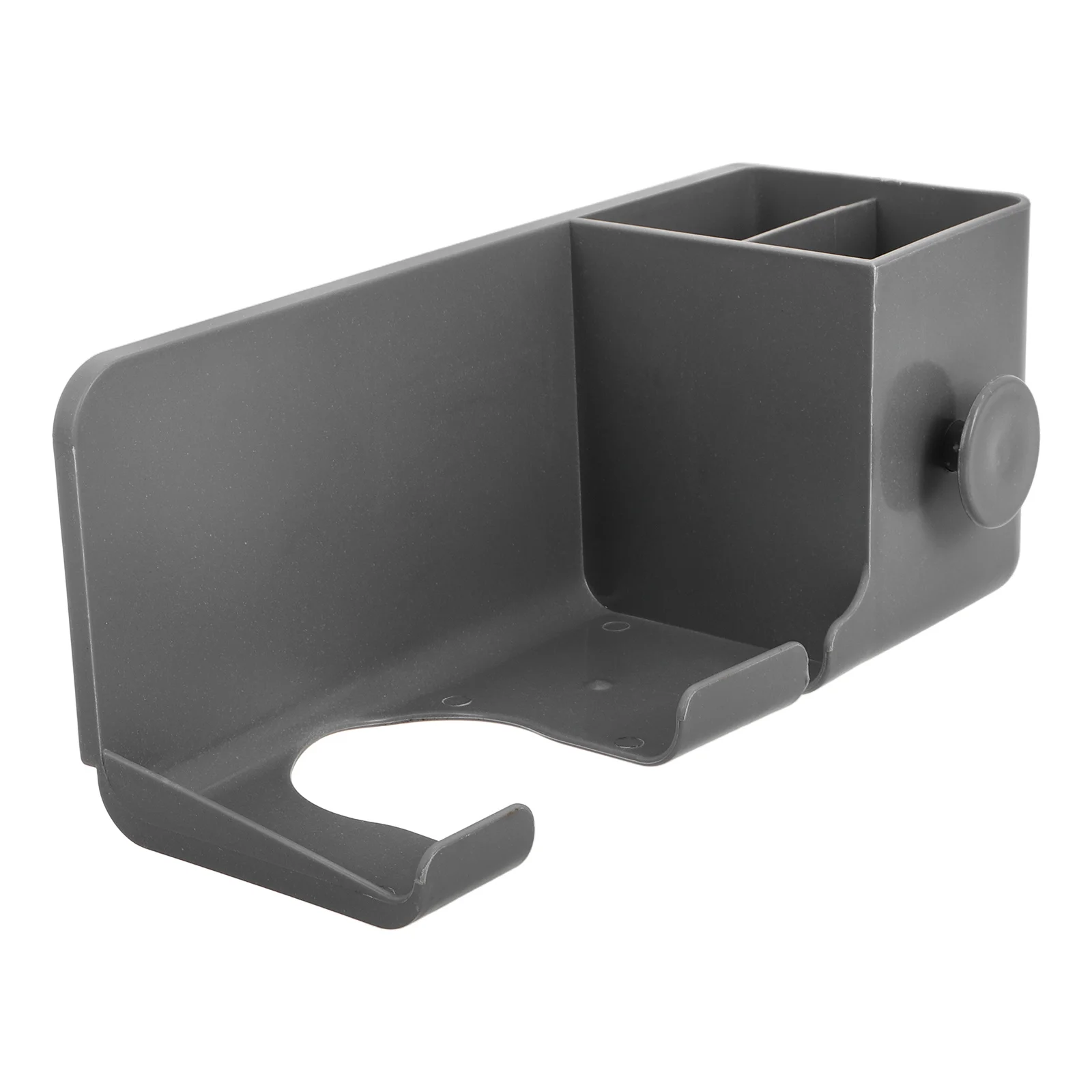 

Hair Dryer Holder Wall Mount Blow Dryer Storage Tool Plastic Hairbrush Rack Gun Gray Non Drill Adhesive Strips Bathroom Vanity