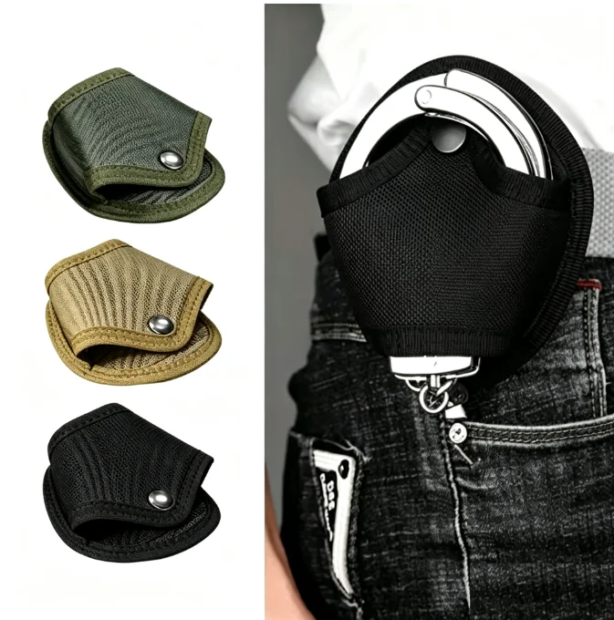 Tactical Nylon Handcuff Pouch, MOLLE Waist Handcuff Holder