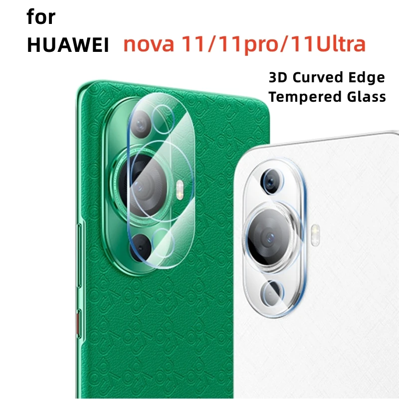 1-3PCS 3D Curved Tempered Glass Camera Protector Case For Huawei Nova 11 Pro 4G Lens Cover On Hauwei Huawey Nova11 Nova11pro 4G