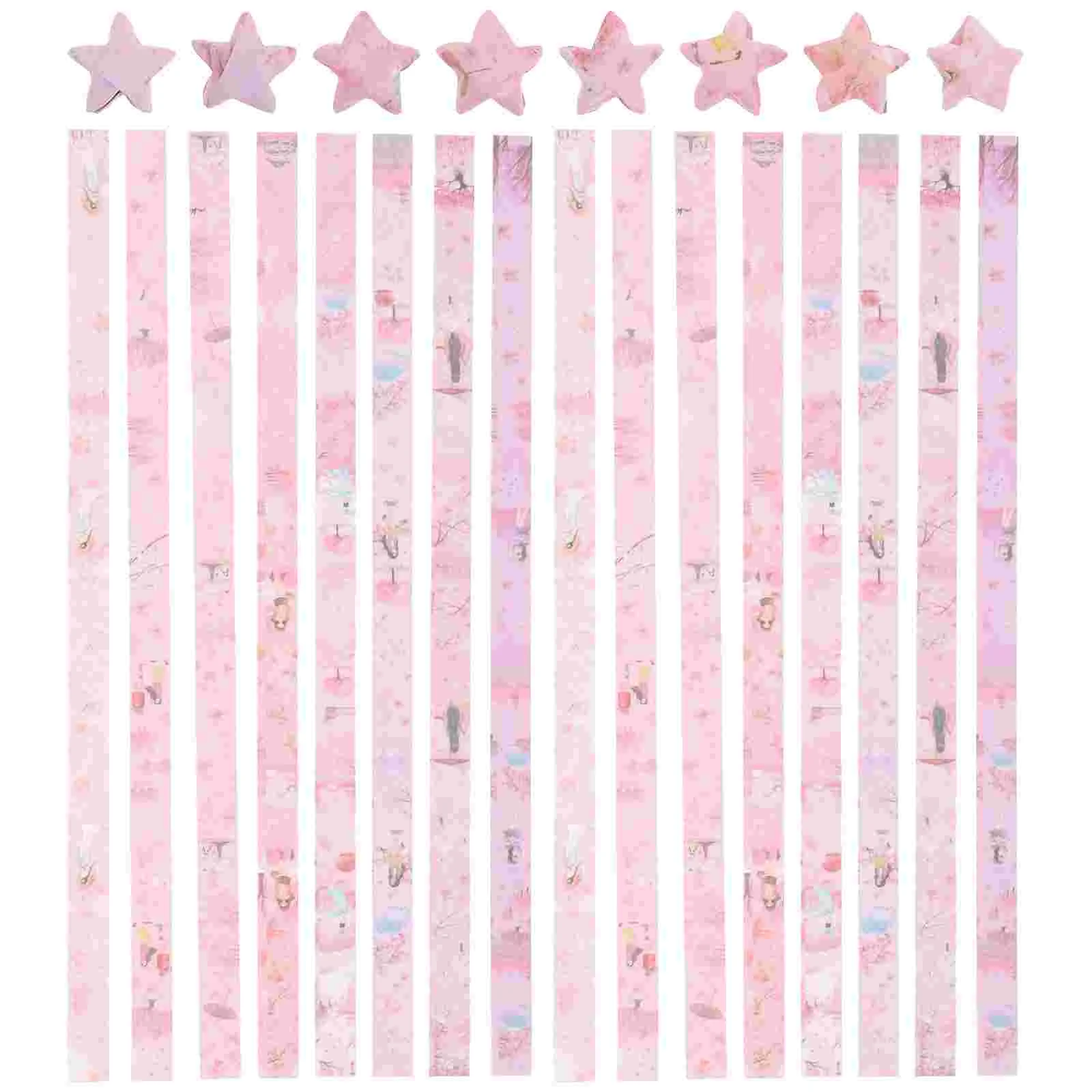 540 Pcs Origami Paper for Crafts Star DIY Strip Cherry Blossoms Party Students Stars Strips Festival Folding Child