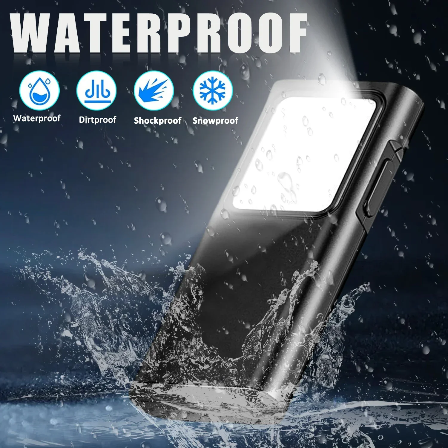 Powerful LED Flashlight USB Rechargeable LED Lights Night Running Safety Lights Pocket Torch Emergency Light Hands Free