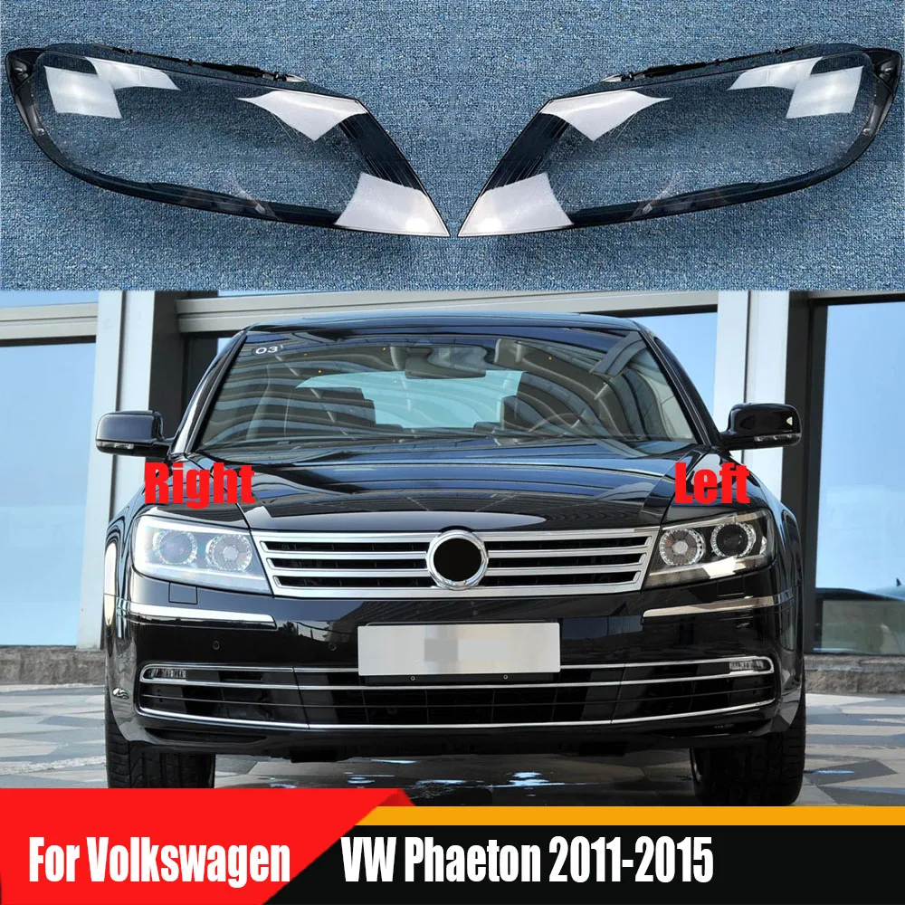 

For Volkswagen VW Phaeton 2011 2012 2013 2014 2015 Headlight Cover Transparent Lampshade Plexiglass Replace Original Lens