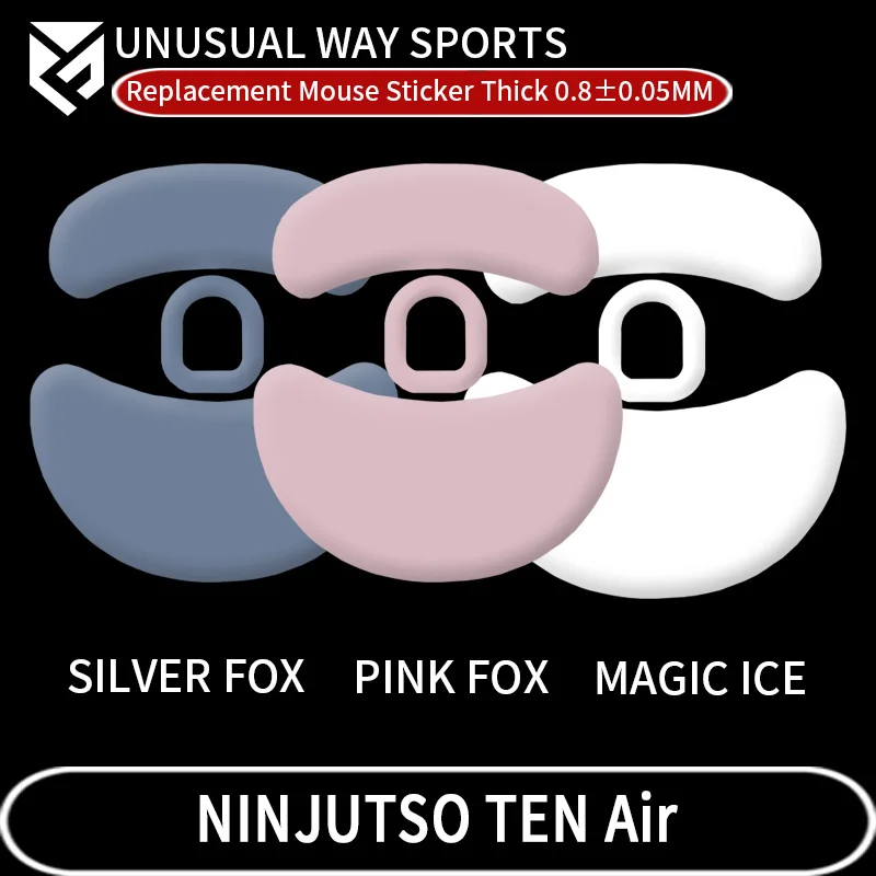 UnusualWaySports Mouse Skates Feet Ninjutso Ten Air Cambered Surface PTFE Anti Collapse Magic Ice Pink Black Silver Fox
