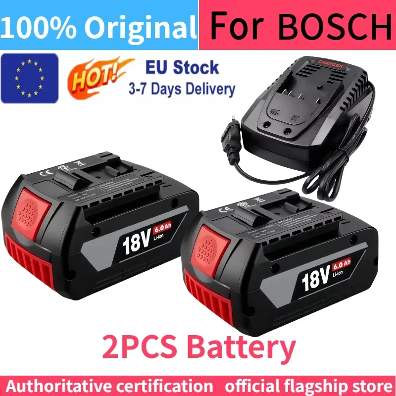 100% Original para bateria rechargeable BOSCH de 18V para bateria BOSCH 18V 6.0AH herramienta existente batería rechargeable