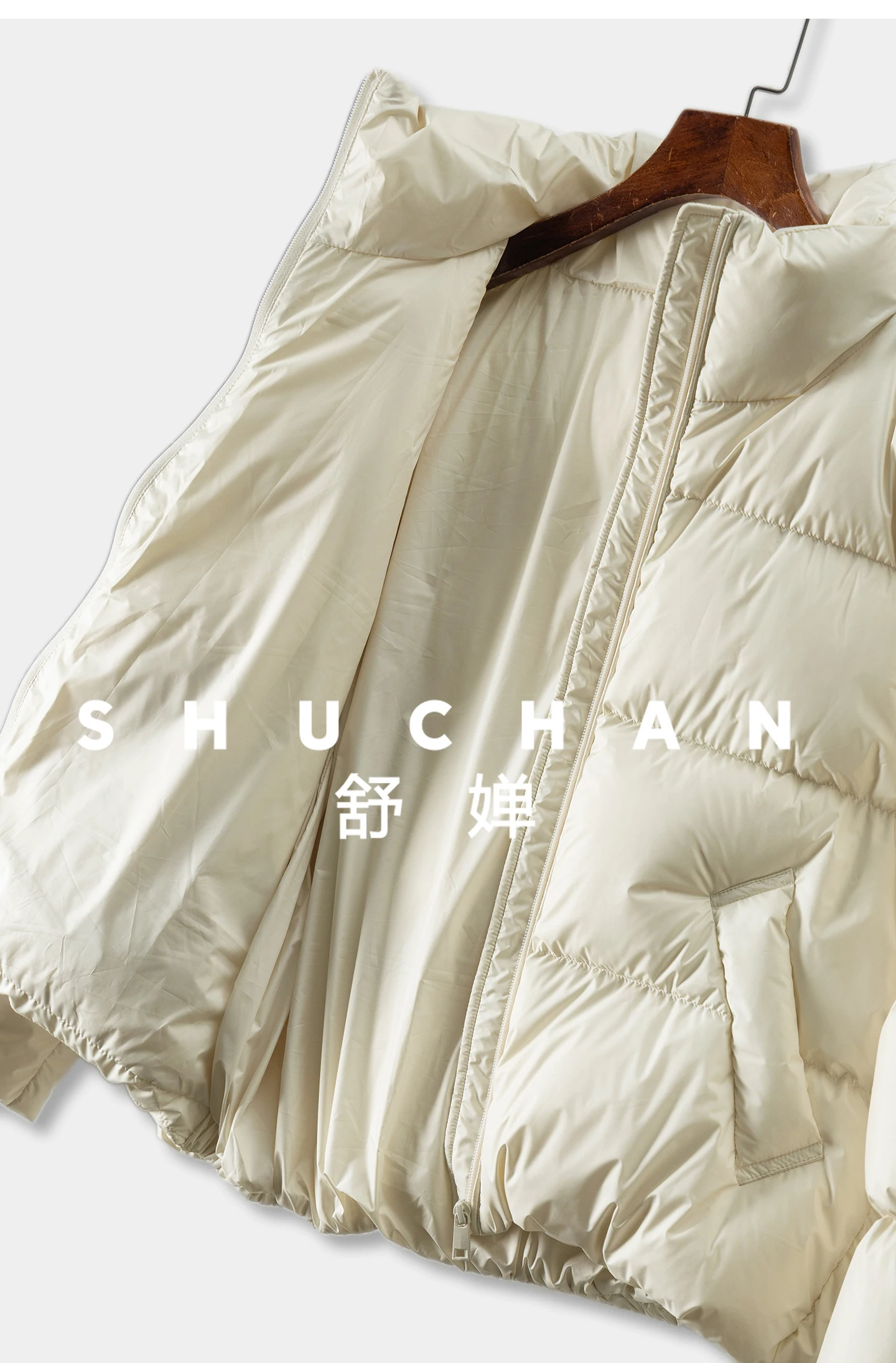 سترة صغيرة خفيفة ودافئة، عالية الجودة وآمنة 95 بطة أسفل رقيق سميكة أسفل سترة النساء 57F8 #6