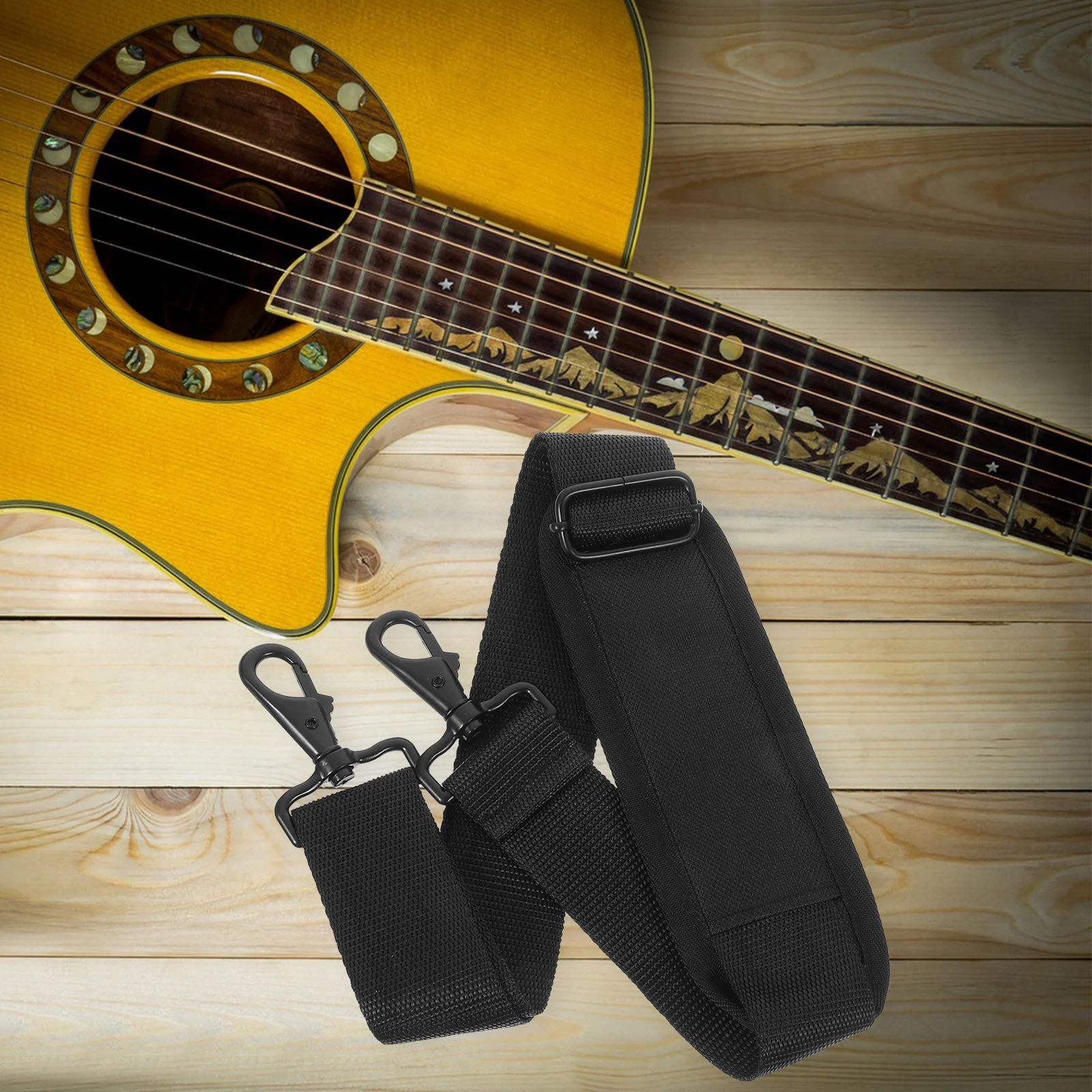 

2 pcs Instrument Bag Shoulder Straps Adjustable Padded Harness For Guitar Violin Bass Case Durable Replacement Belts