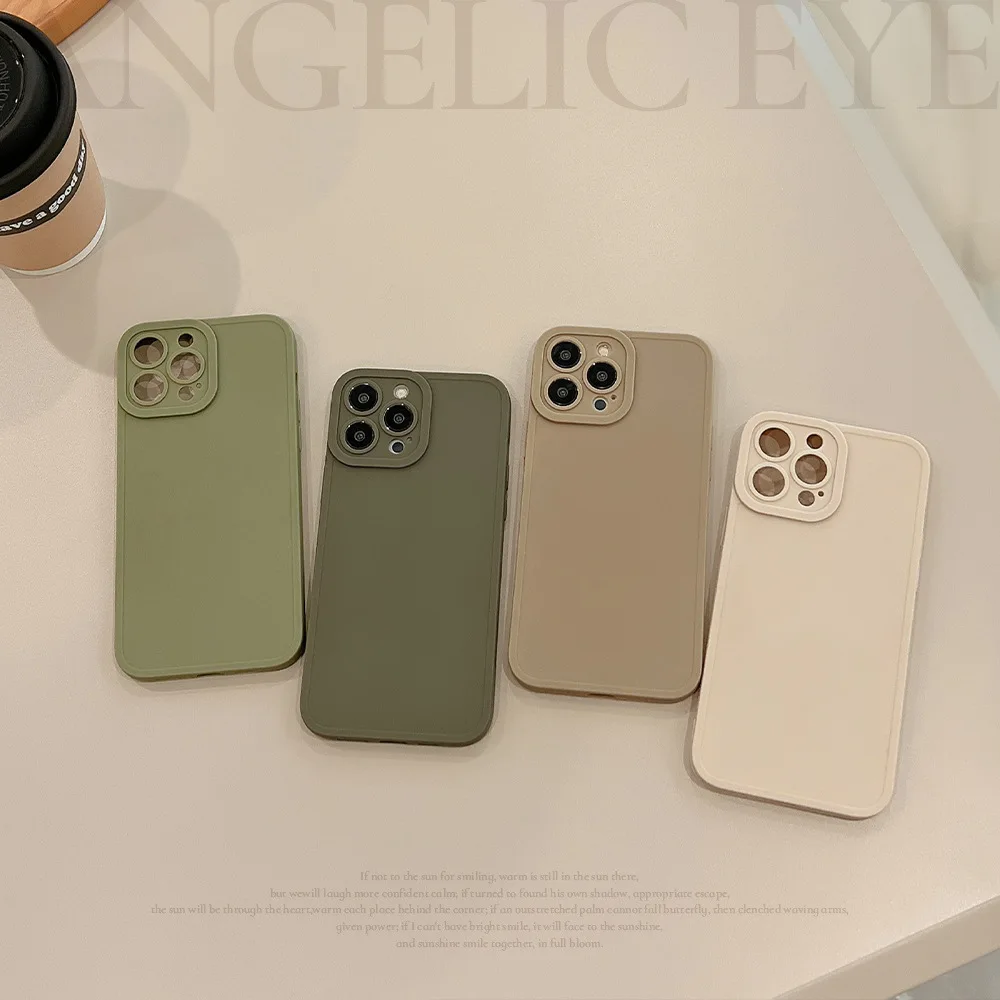 لون ممتاز غير لامع مناسب لهاتف iPhone 13 لهاتف Apple 15 Pro Angel Eye 16 جراب 14 plus سيليكون X