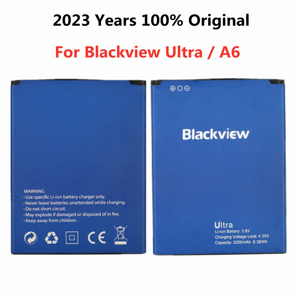 

2023 New Original Ultra A6 2200mAh Replacement Battery For Blackview Ultra / A6 Smart Mobile Phone Batteries Batteria Batteries