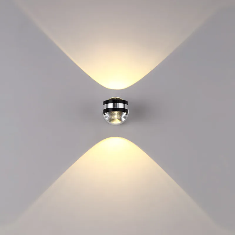 Dual Side Glow LED Wall Lamp Single Double Head Modern Minimalist Sconce Light for Bedside Living Room Corridor Stair Sofa Decor