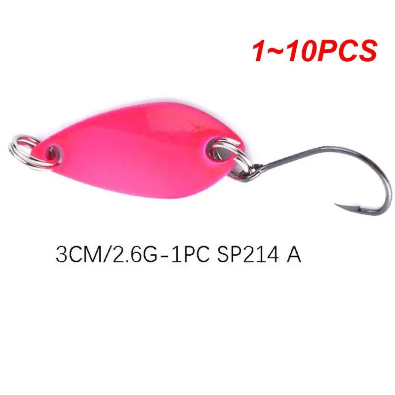 مشبك ملعقة صغير مقاوم للرياح منخفض ، تأثير أفضل ، بعد الانعكاس المائي ، جاذبية قوية ، ملون ، سهل الرمي ، 1-10