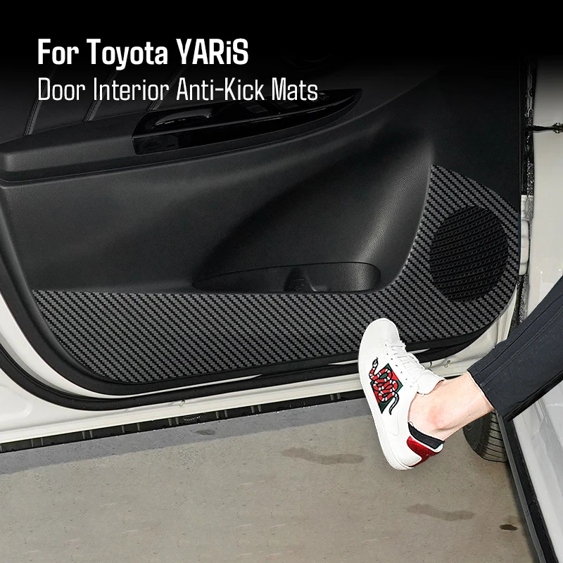 Car Styling Door Panel Sticker Anti-dirty Anti-kick Protector Mat Pad Interior Decoration For Toyota YARiS L 2014-2022