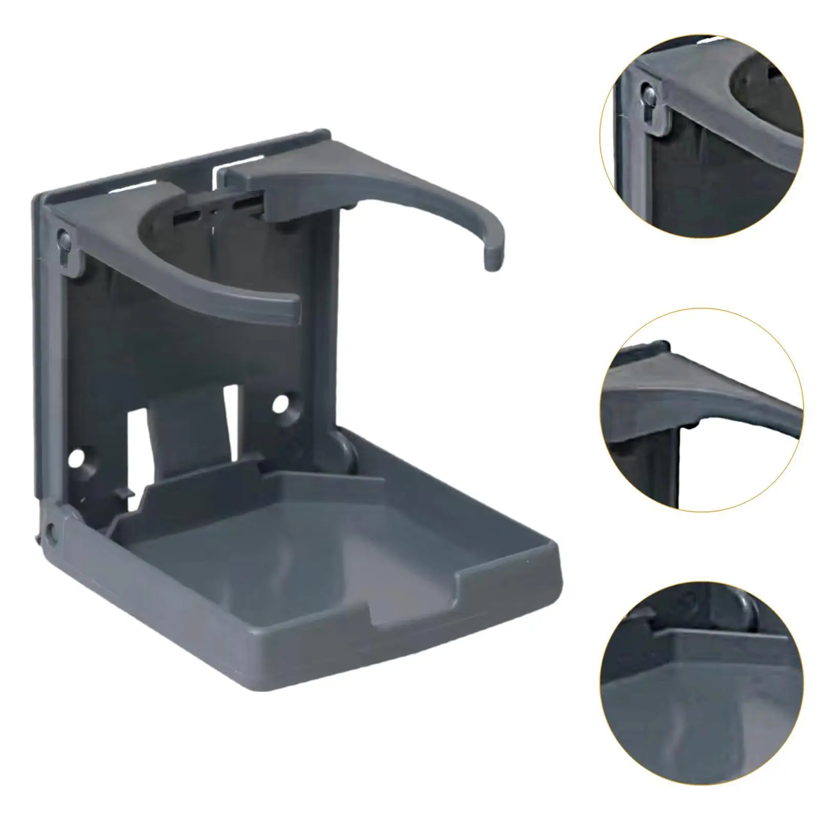 2xGeneric Auto-Getränkehalterhalterung, universeller kompakter Wasser-, Kaffee-, Saft- und Teehalter, Grau