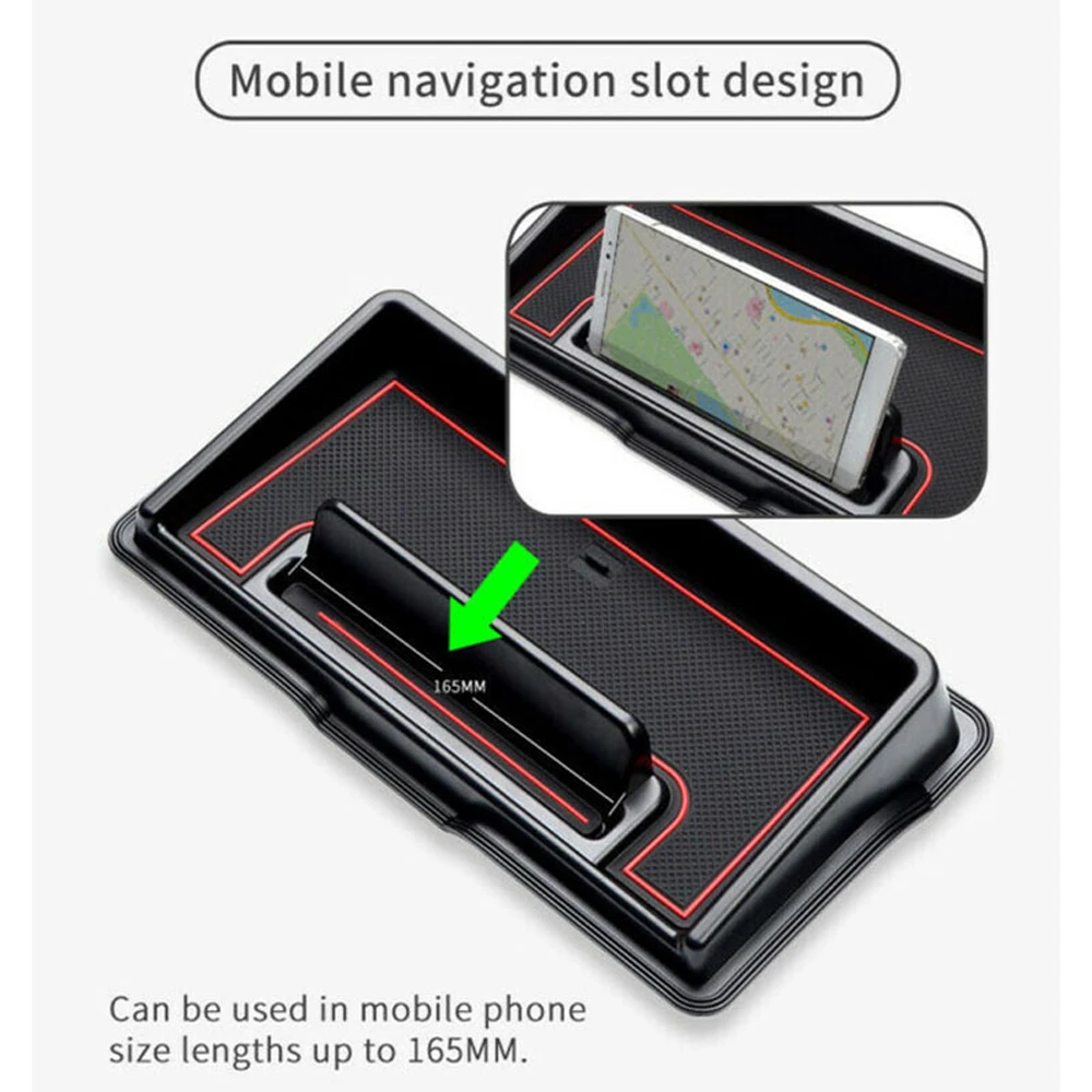 Car Interior Dashboard Storage Box For Suzuki Jimny 2019 2020 Tray Phone Holder Stander Organize Non-Slip Styling Accessories