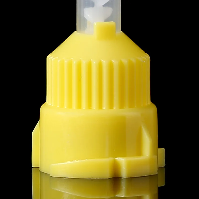 50/100pcs Disposable Dental Impression Mixing Tips Yellow 1:1 Intraoral Tip For Impression Material Nozzles Mixing Tube