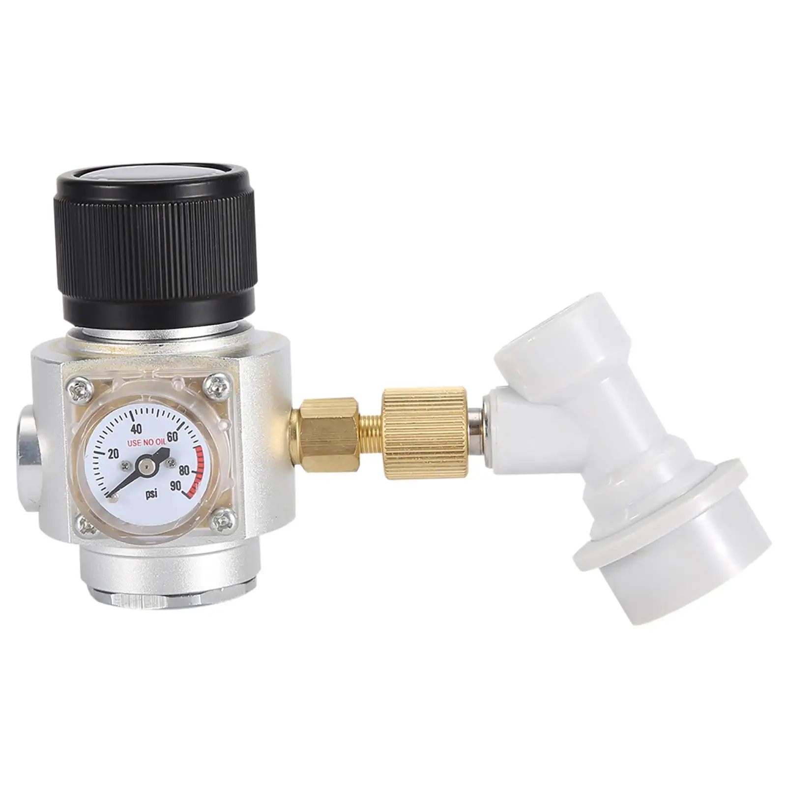

CO2 Mini Gas Regulator T214 Thread Beer Charger Kit 0-90 PSI for Home Kegerator System