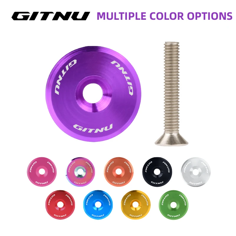 【セール中】GITNU MTB パワーキャップ ステムキャップ アルミ合金自転車ヘッドセットトップカバー マウンテンロードバイクステアリングシリーズテーブルカバー用