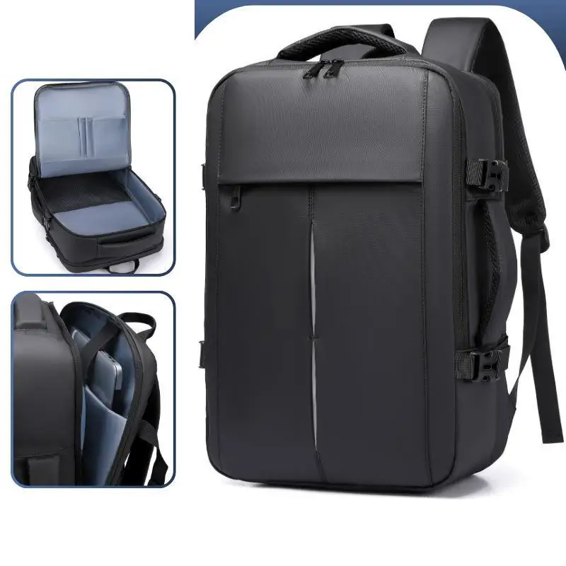 حقيبة كمبيوتر محمول للأعمال الراقية للرجال ذات سعة كبيرة حقيبة السفر للرجال حقيبة ظهر بسيطة مقاومة للماء للسفر حقيبة مدرسية بسيطة