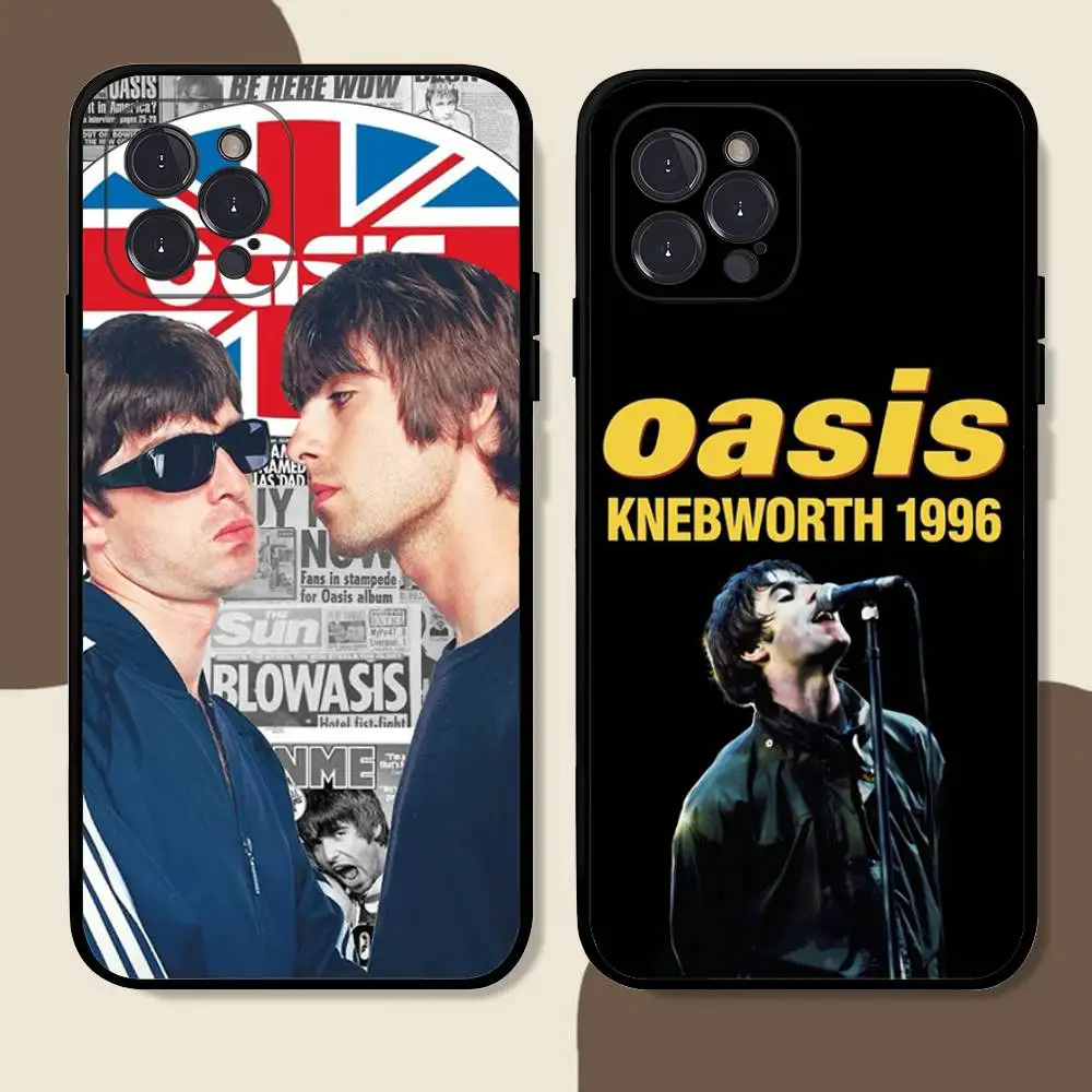 

Classic Rock Band O-Oasis Phone Case For IPhone 16 15 14 13 12 11 17 Pro Max Simplicity Back TPU Soft Case
