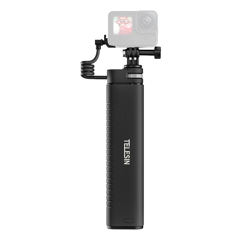 New TELESIN Charging Selfie Stick 10000Mah Power Bank Universal for Gopro Insta360 Action Sports Camera for Smart Phone