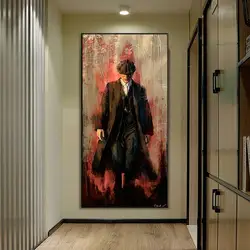 Peaky Blinders Canvas Graffiti Wall Art Shelby Movie Poster Print for Living Room Decor Unique Windbreaker Mural Painting