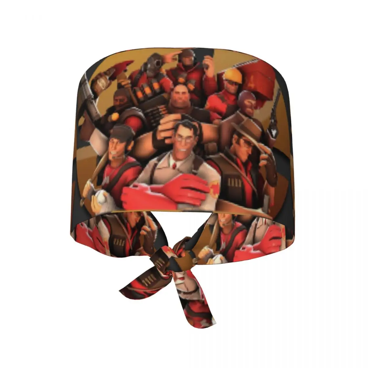Team Fortress 2 Poster Art Scrub Hat Doctor Working Surgical Cap Unisex Adjustable Nursing Caps for Dentist