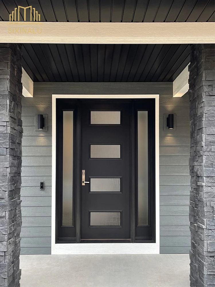 Sixinalu Entrance Doors Exterior Entry Pivot Door Aluminum Profile Aolly Front Casement Interior Door Panel Home Decor Custom