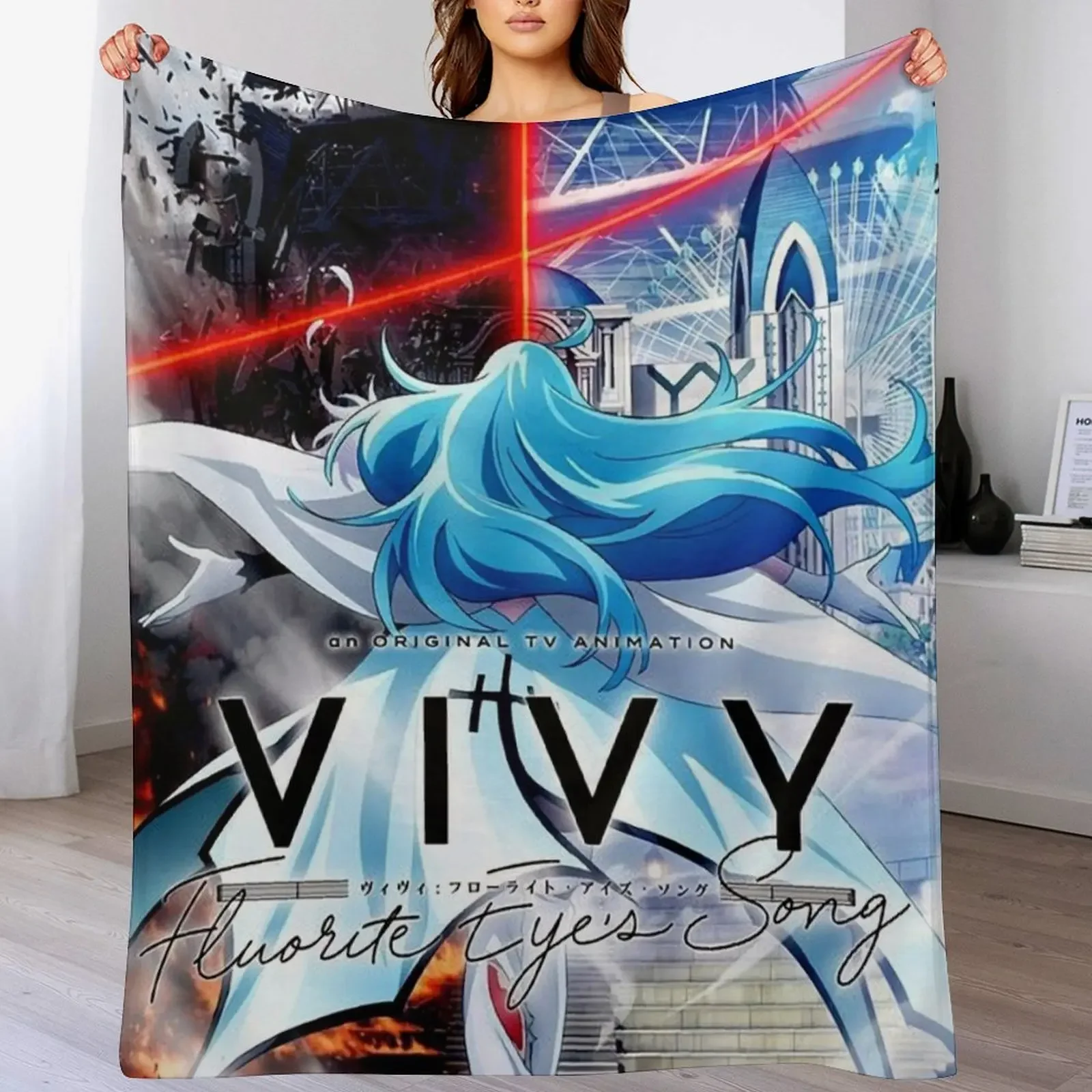 

Vivy Fluorite Eyes Song Throw Blanket Bed linens Plaid manga Bed Fashionable Blankets