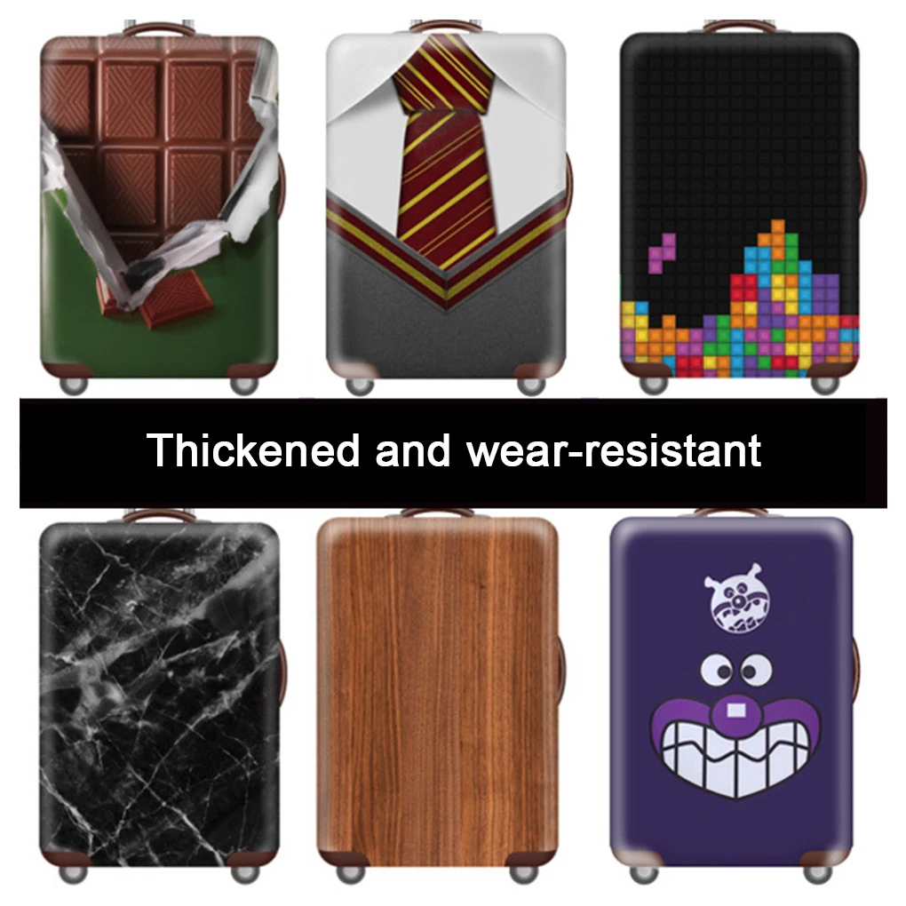 

High Elasticity Luggage Cover With Delicate Pattern Stable Fixation Protective Luggage Cover