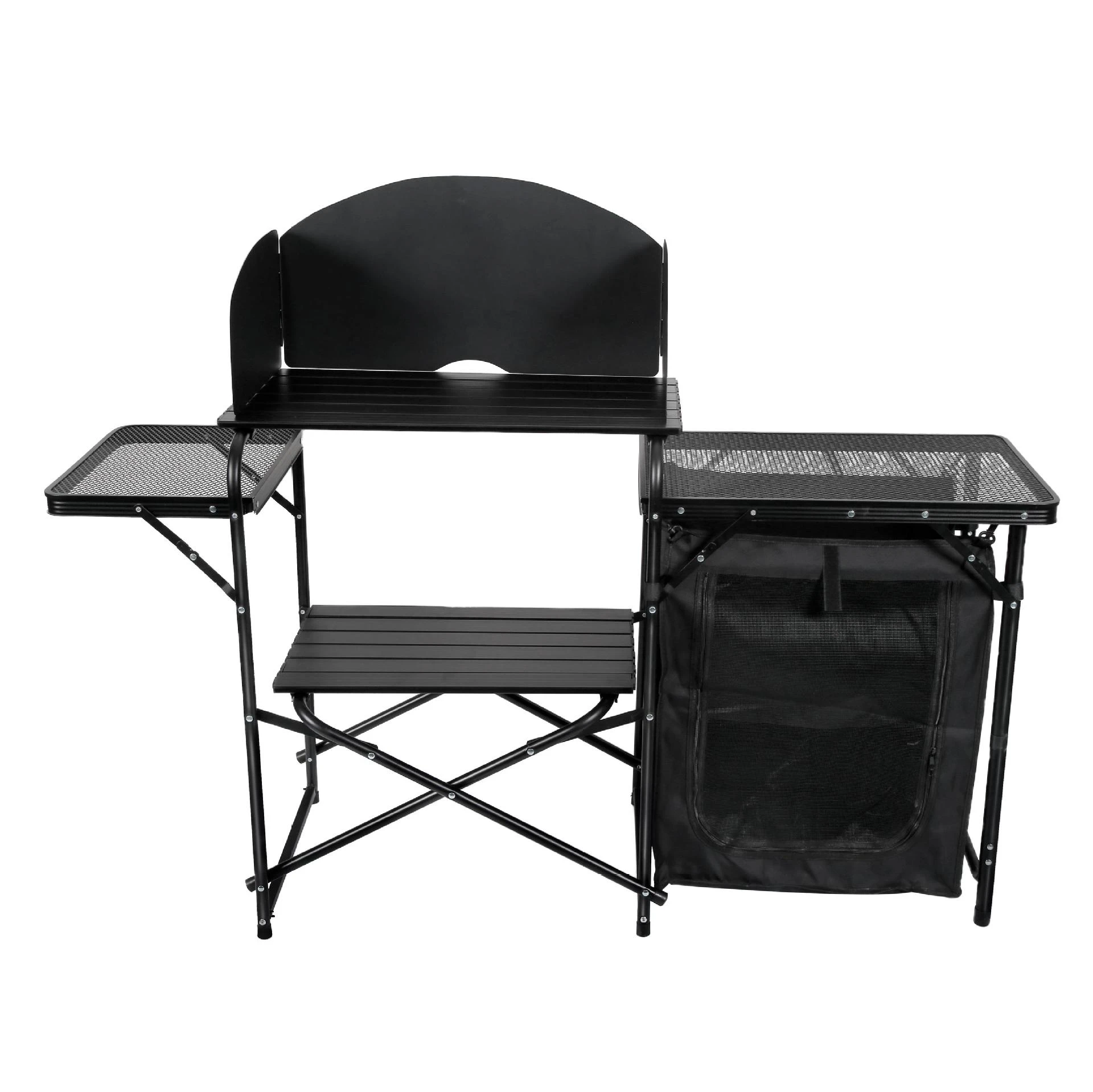 

Portable Durable Aluminum Alloy Folding Table Chair Set with Minimalist Design and Storage Cabinet for Outdoor Camping & Picnics