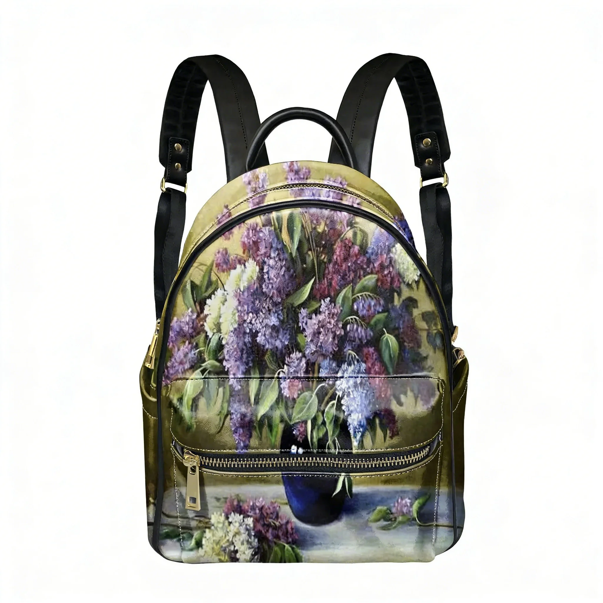 

Floral Print Pattern Backpack Womens Men Personalized Double Shoulder Bag Business Travel Bookbag Rucksack Gift Daypack