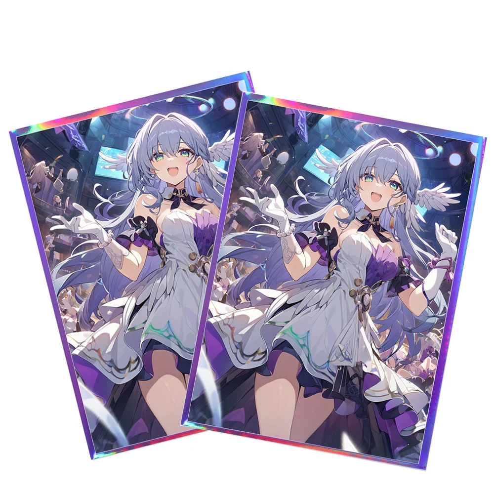 

60 PCS High Quality 67x92mm Laser Card Sleeves Protector for PTCG /Game Cards,PP Durable Card Sleeves