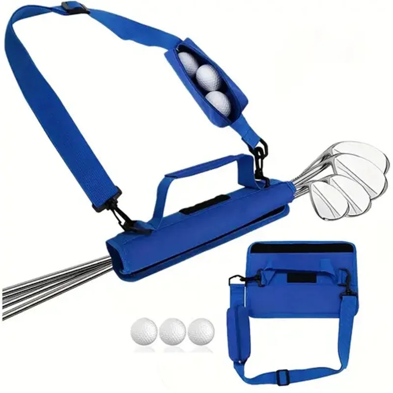 Mini Portable Nylon Golf Club Bag Simple Golf Gun Carrier Bag Travel Bag Golf Training Case With Adjustable Shoulder Straps