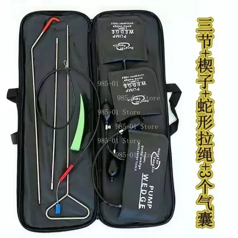 Auto repair tool kit: airbag retractor, dry wedge, emergency lever and pull rope