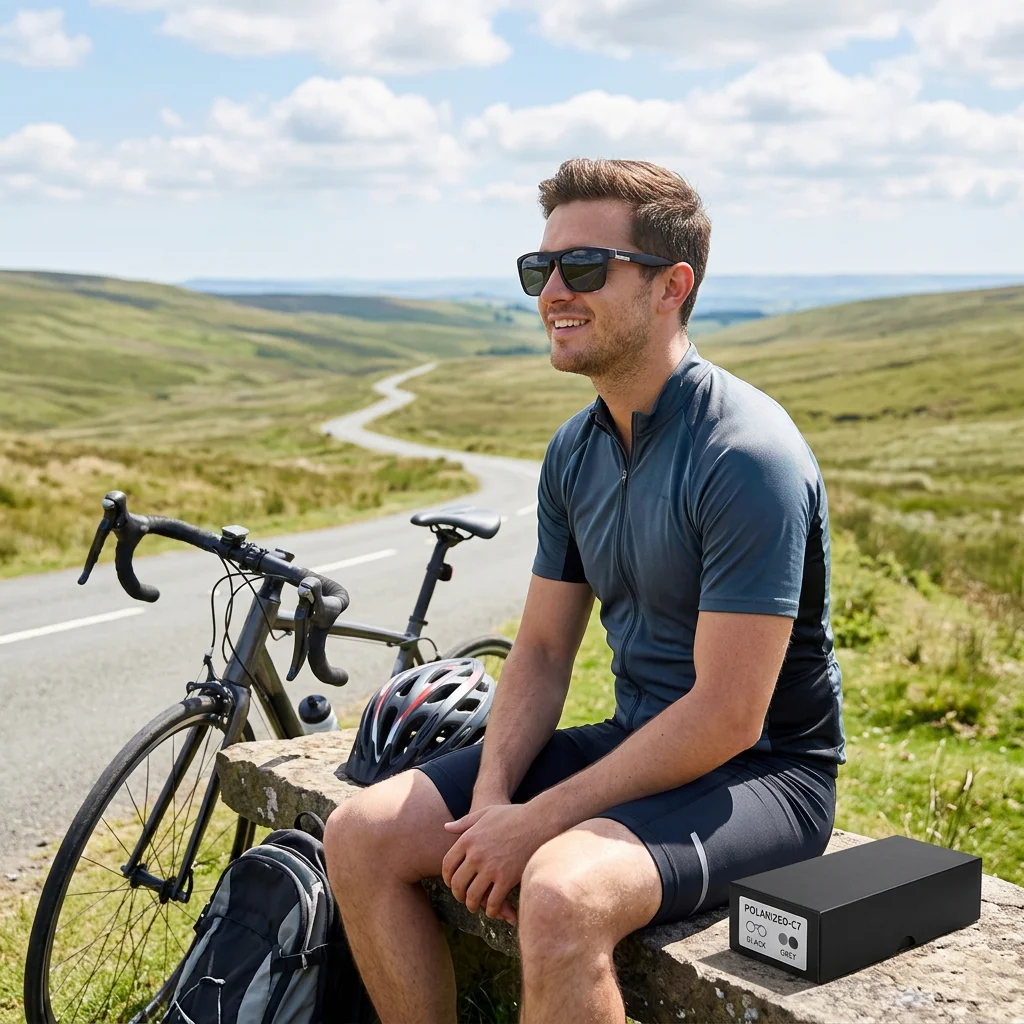 Cycling Gear Black - Bisiklet Güneş Gözlüğü Polarize UV400 Koruma