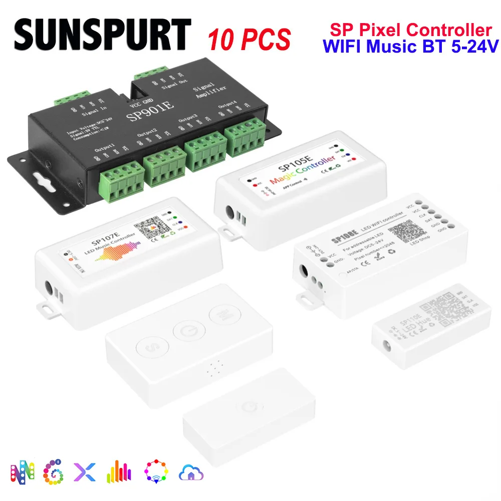 1-10PCS 32A 2.4G RF network sync DM CCT RGBW LED Strip RGB Touch Led Controller LED Dimmer con Touch Remote Tape Lights regolare