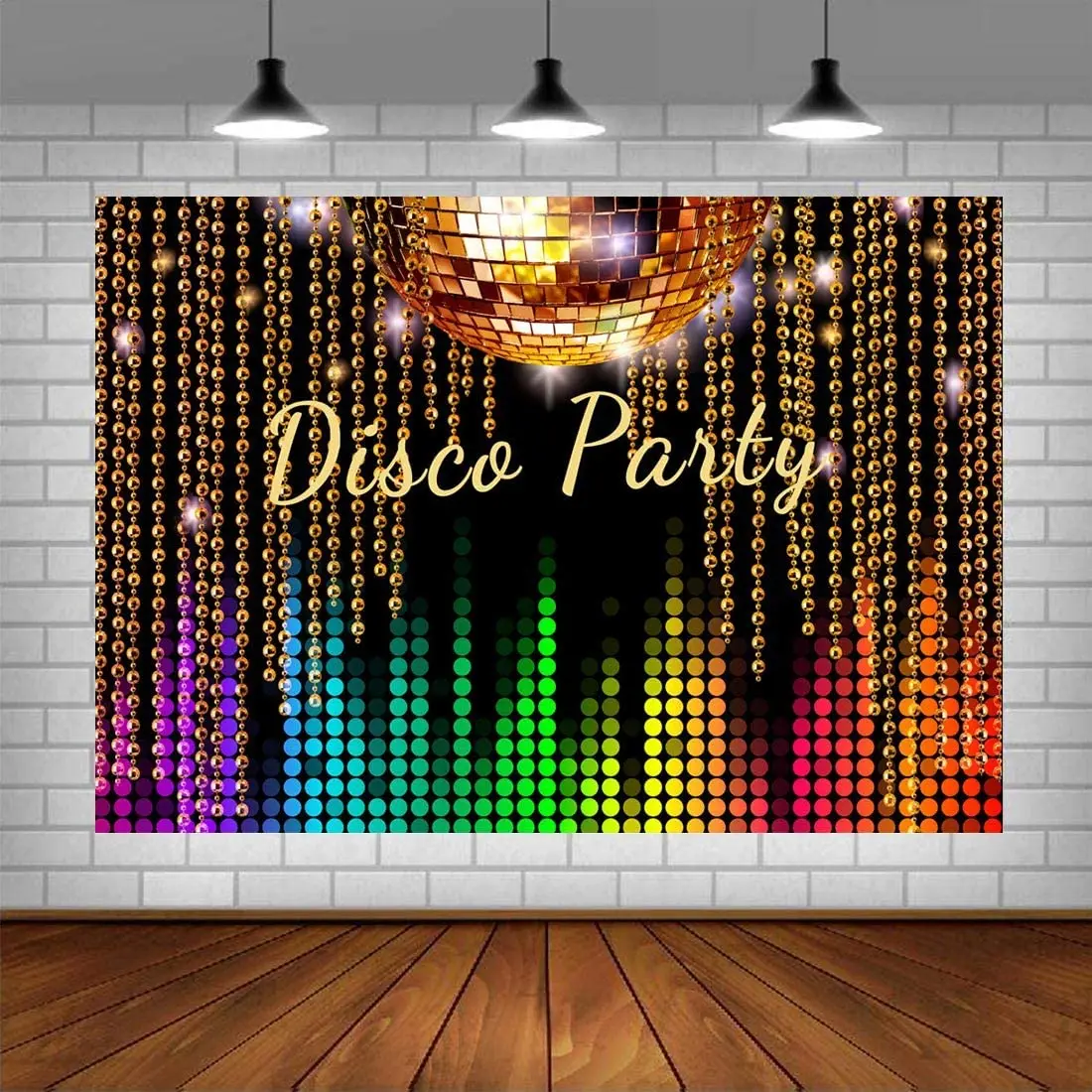 

Vintage 70s 80s 90s Disco Party Photography Backdrop Night Shining Happy Birthday Party Decorations For Adults Background