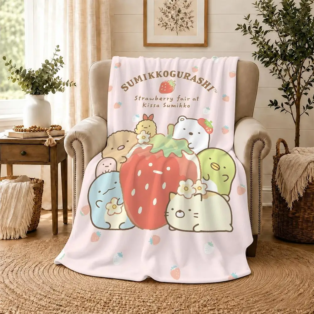 Character Sumikko Gurashi Throw Blanket For Soft Warm Knee For Bedroom Living Room Bed Sofa Camping Picnic Office Gift