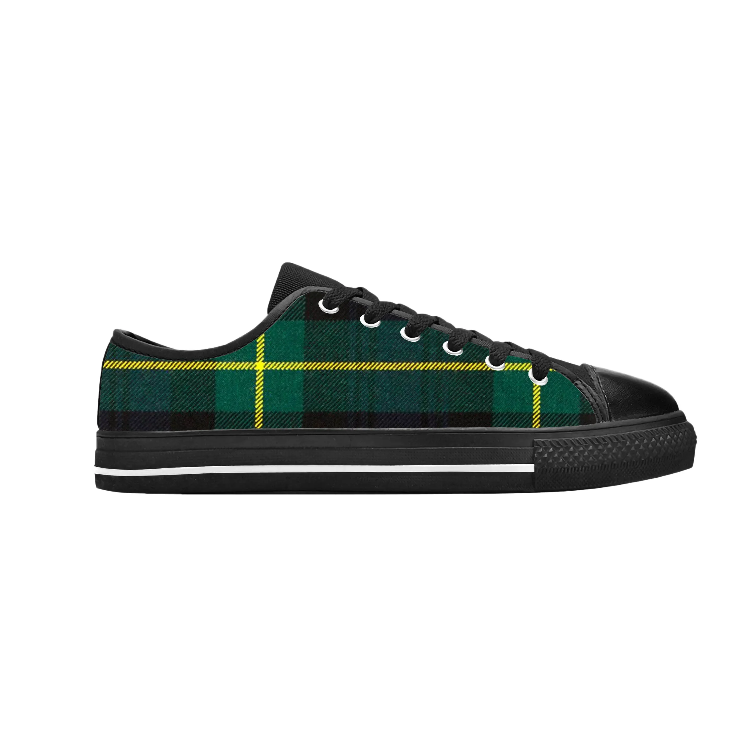 Gordon Scottish Stewart Clan Tartan Plaid Ancient Casual Cloth Shoes Low Top Comfortable Breathable 3D Print Men Women Sneakers