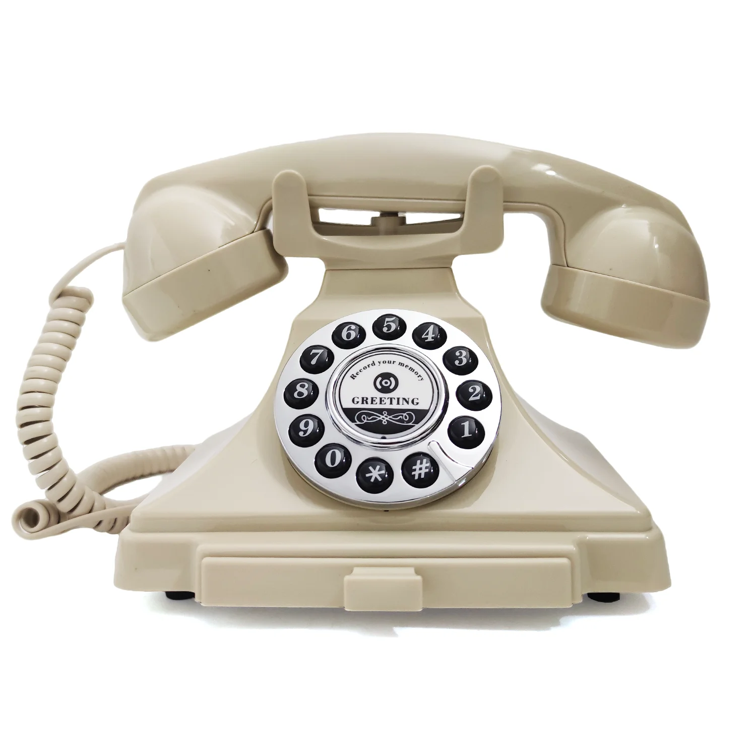 Bruiloft audiobericht gastenboek telefoon retro roterende stijl antieke telefoon audioboek telefoon stemrecorder voor bruiloftsfeest