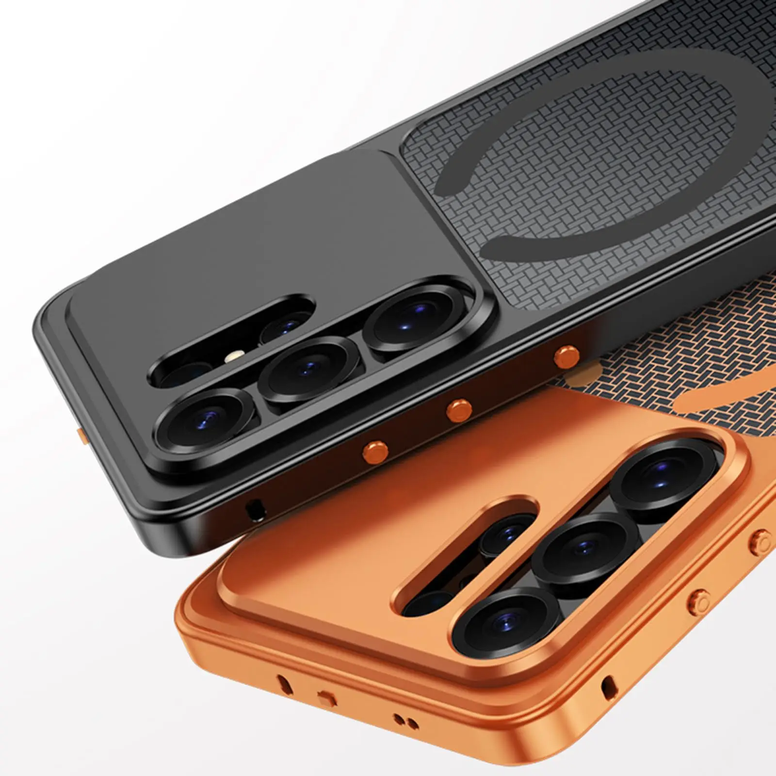 Magnetic Case for Samsung Galaxy S26 Ultra Thin Metal Frame Frosted Translucent Cover Camera Lens Protection Shockproof Shell
