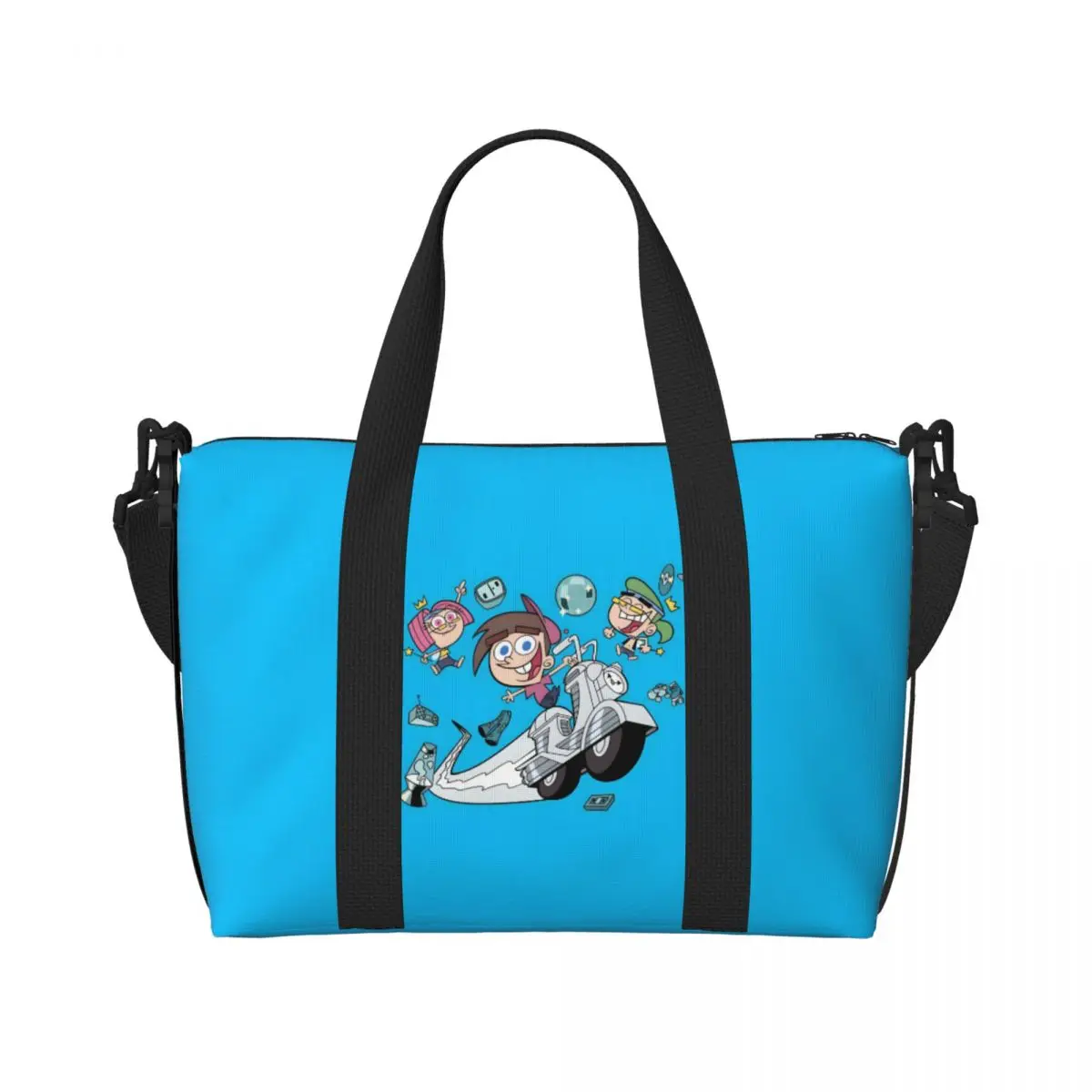 

Пляжная большая сумка на заказ The Fairly Oddparents, женские очень большие сумки для спортзала с анимацией, дорожные сумки для покупок