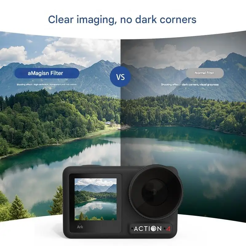 Conjunto de filtros de lente para dji osmo action 5 pro/action 4/3 filtro de câmera uv cpl nd8/16/32/64 acessórios de filtros polarizadores de vidro óptico