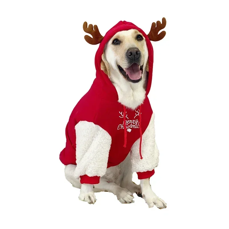 Christmas Dog Clothes Winter Dog Coat Hoodie Poodle Schnauzer Samoyed Husky Labrador Golden Retriever Big Dog Clothing Xmas