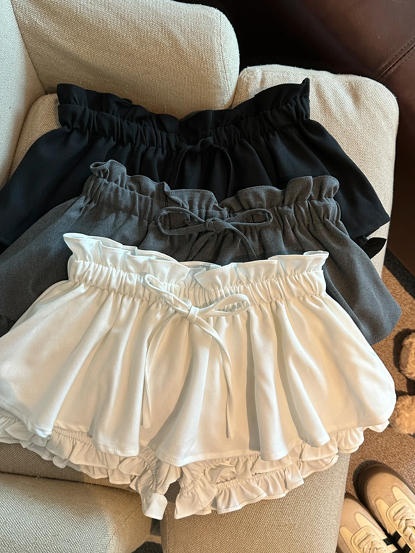 

Emily Clud Recommended Elastic Waist ort Skirt with Bow Tie Flower Bud f Body Spring Summer Women's Faion plus Size