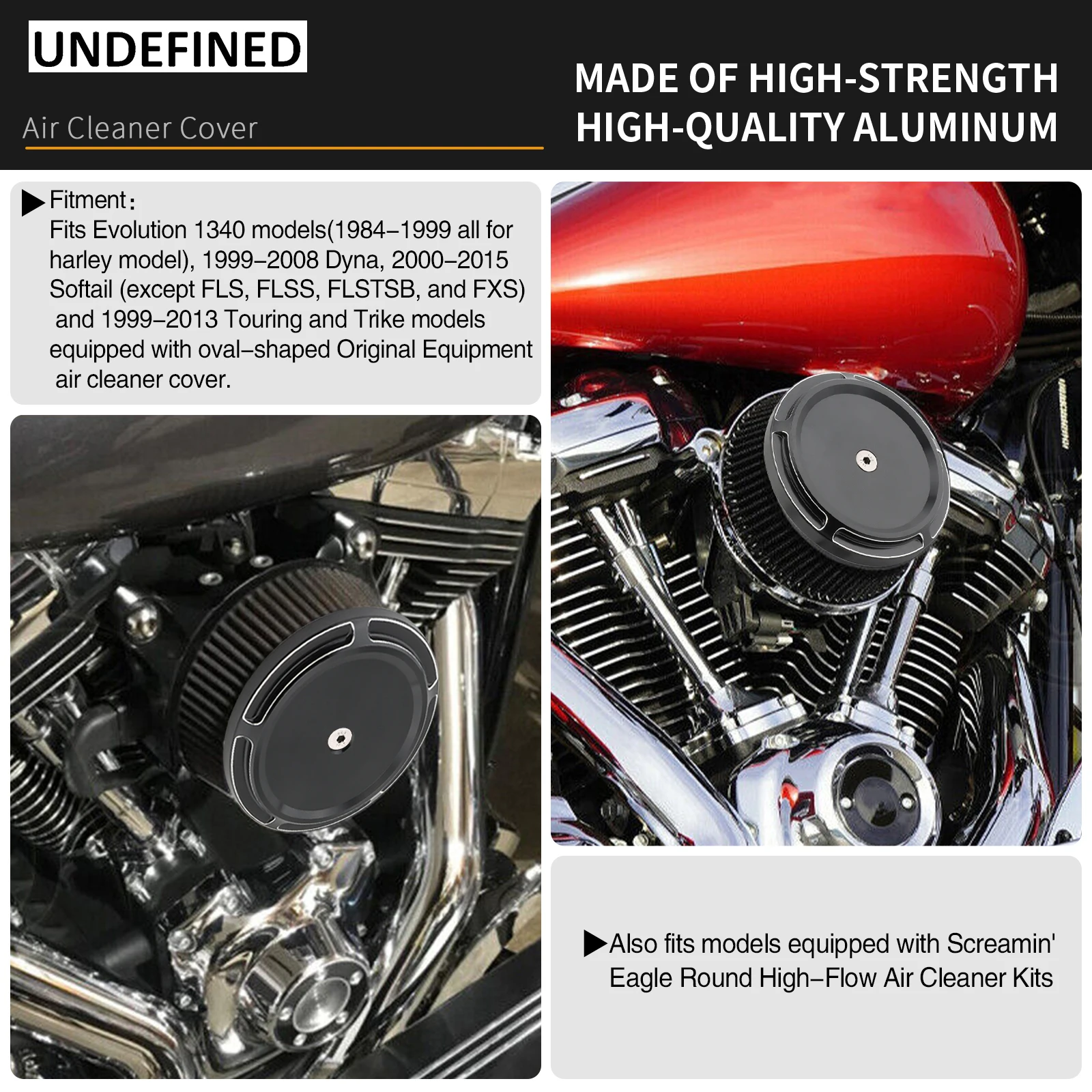 Osลona filtra powietrza do Harley Dyna Street Bob Low Rider 99-2008 Softail Fatboy 2000-2015 Touring Road King 99-2013